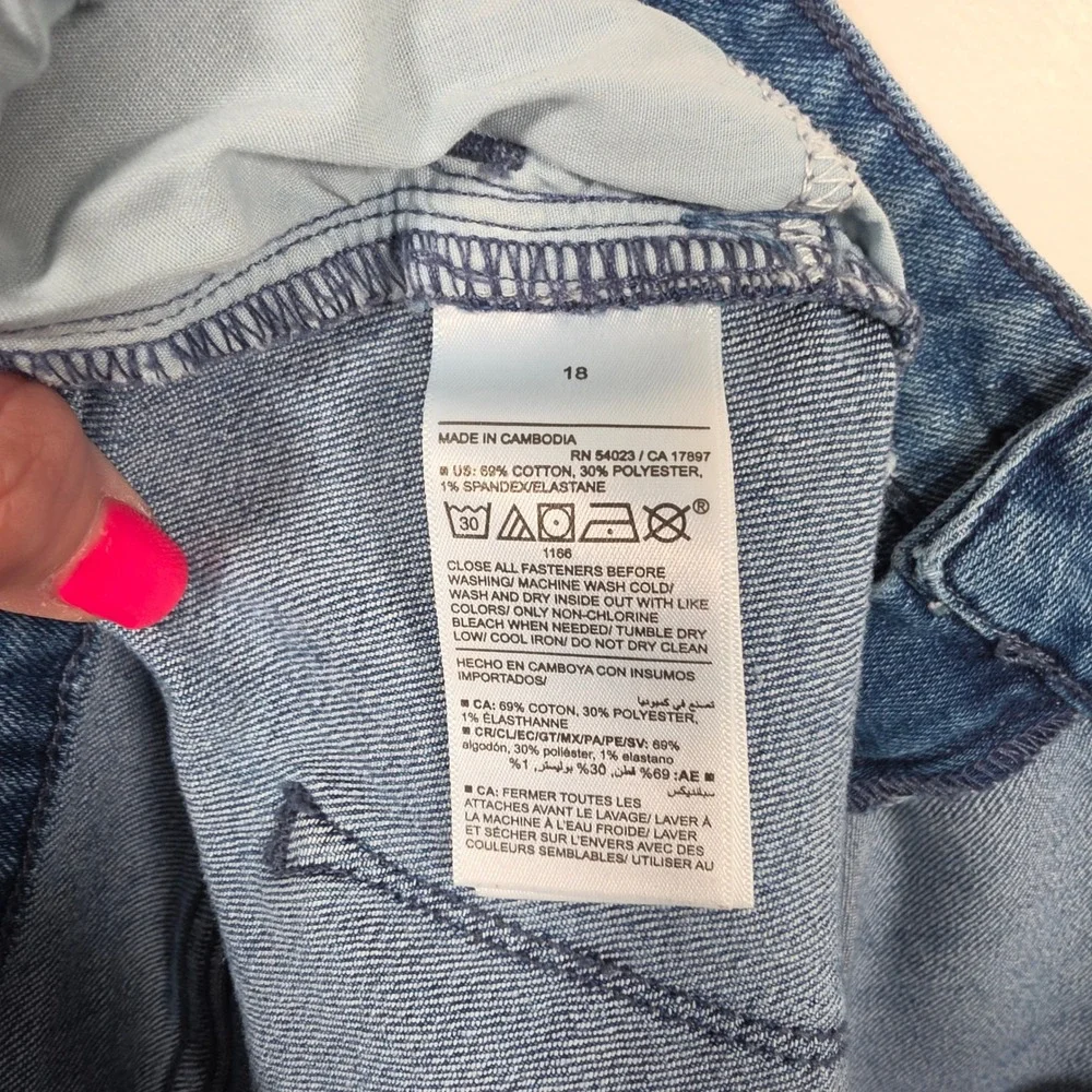 Old Navy‎ Wow Flare Jeans Womens 18 Blue High Rise Y2K Retro Stretch Denim